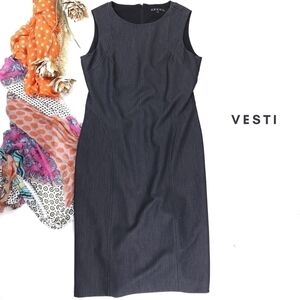 VESTI Charcoal Sheath Dress Sz 8